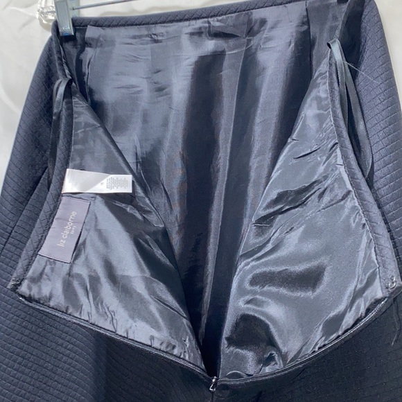LIZ CLAIBORNE SUITS: BLACK/LINED/REAR ZIP/MIDI SUIT SKIRT SZ 16 - Picture 9 of 11